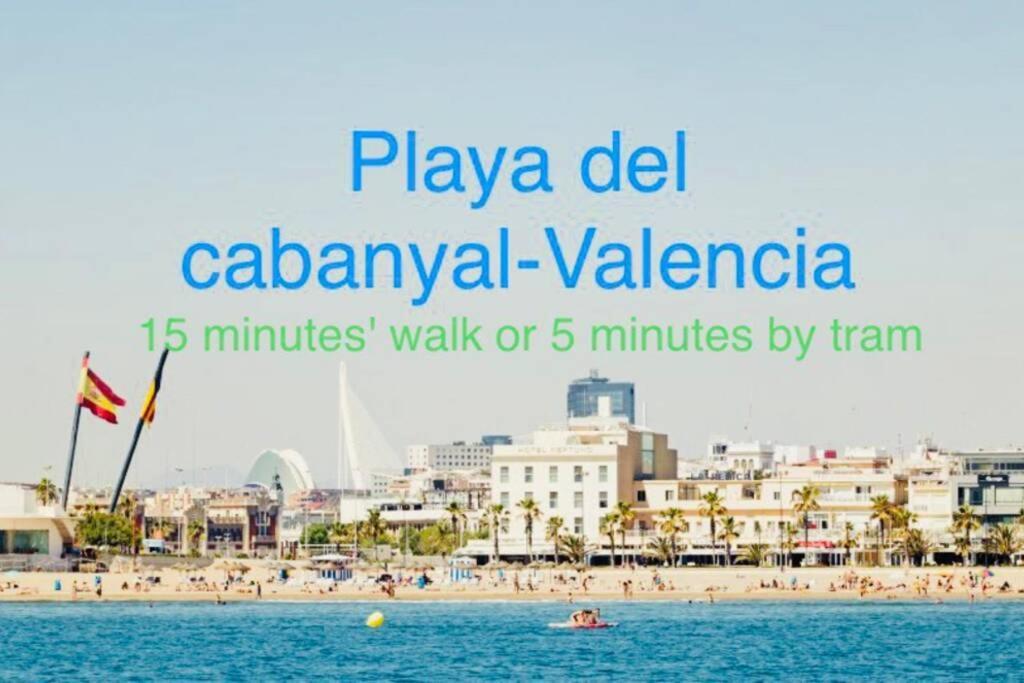 / Playa Cabanyal, Puerto, Cuidad Artes Apartament Walencja